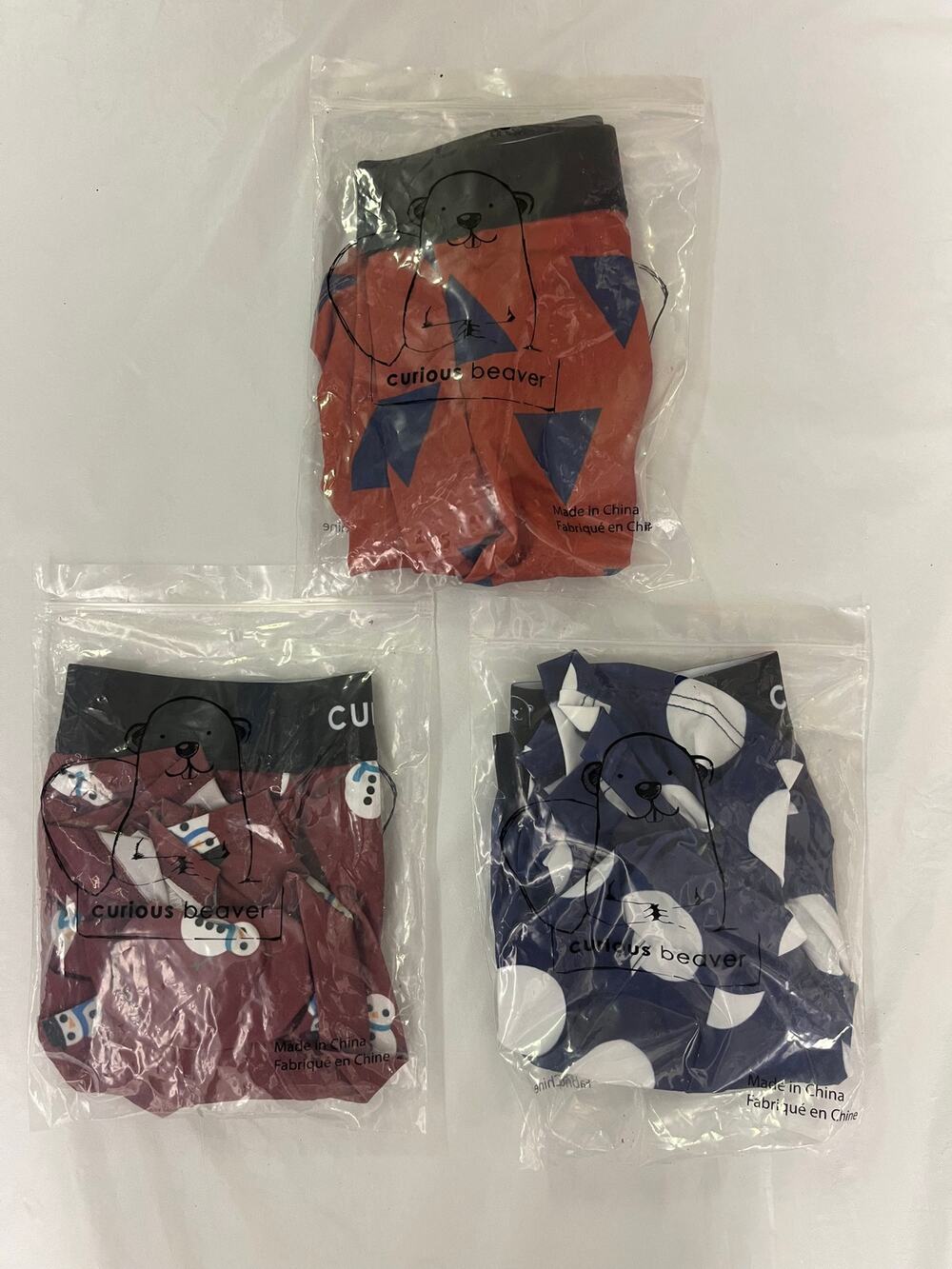 Curious beaver Lot of 3 Boxer Briefs Size S - NEW - Graphic Underwear